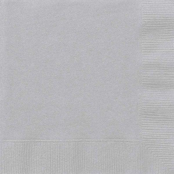 Silver Party Napkins - Pack of 50 - Lost Land Interiors