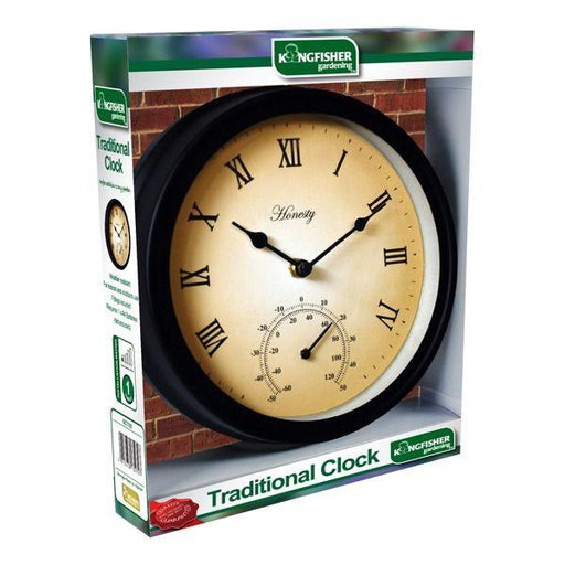 Kingfisher Garden Clock and Thermometer - Lost Land Interiors
