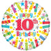 10th Birthday Radiant Candle Foil Balloon - Lost Land Interiors