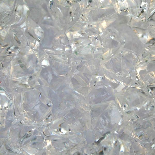 Clear Acrylic Crystal Stones in Bucket - Lost Land Interiors