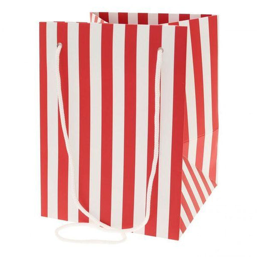 10 x Red Candy Stripe Hand Tied Bag with String - Lost Land Interiors