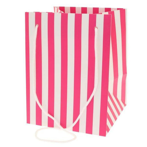 10 x Hot Pink Candy Stripe Hand Tied Bag - Lost Land Interiors