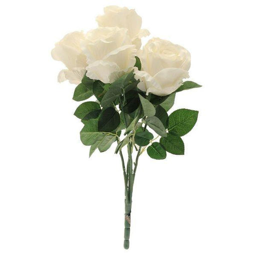 King Rose Bunch in Cream Artificial Flowers Spray | Fast & Free UK Delivery - Lost Land Interiors