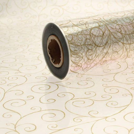 Gold Scroll Film Cellophane Wrap Film - Lost Land Interiors