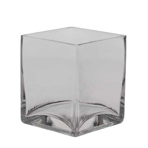 12 x 10 x 10cm Glass Cube Vase - Lost Land Interiors