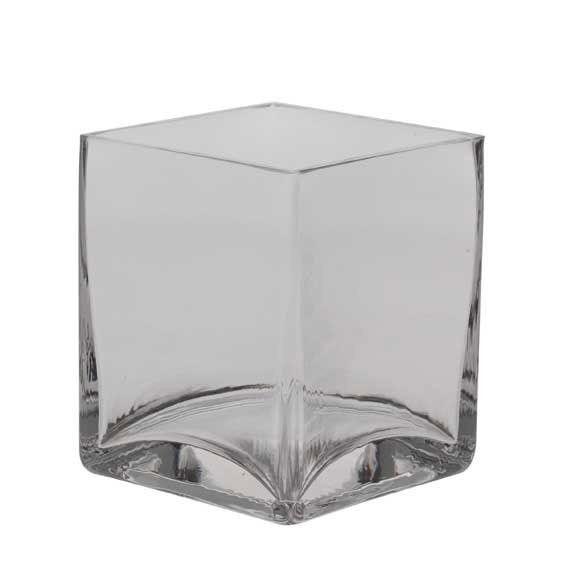 12 x 10 x 10cm Glass Cube Vase - Lost Land Interiors