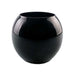 Black Glass Bubble Ball (18 x 16cm) Black Vase Fishbowl - Lost Land Interiors