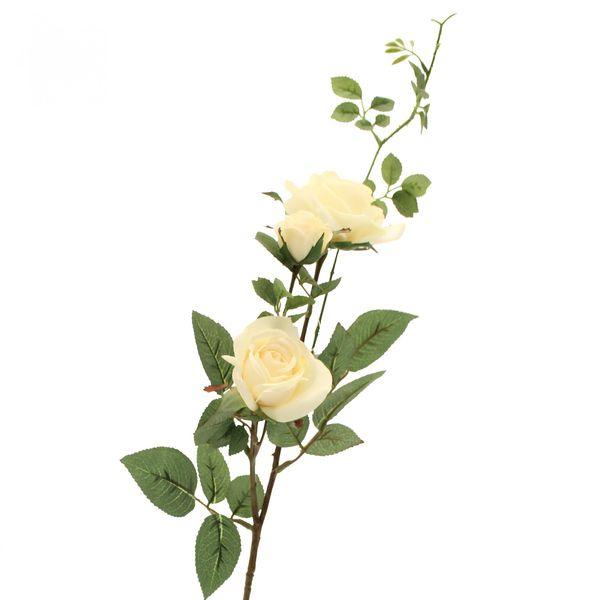Cream Rose Spray Artificial Roses Flowers - Lost Land Interiors