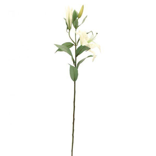 White Lily Spray Artificial Flowers - Lost Land Interiors