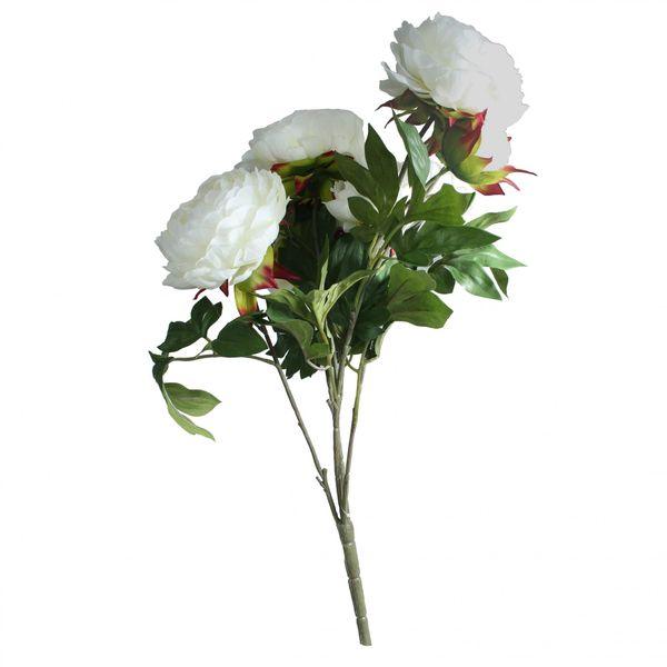 Cream Peony Bunch Artificial Peonies Silk Flowers - Lost Land Interiors