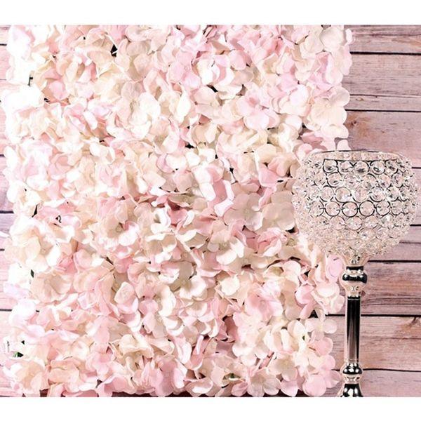 Pink and Cream Hydrangea Flower Wall Panel 40 x 60cm - Lost Land Interiors