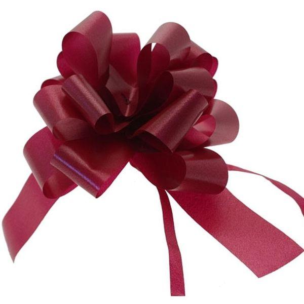 30 x Burgundy Pullbow 31mm Present Wrapping Bows - Lost Land Interiors