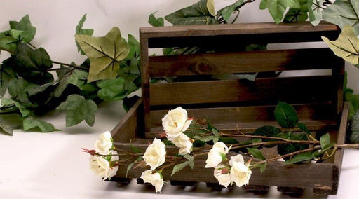 Wild Rose Spray Cream 70cm Artificial Flower Stems - Lost Land Interiors
