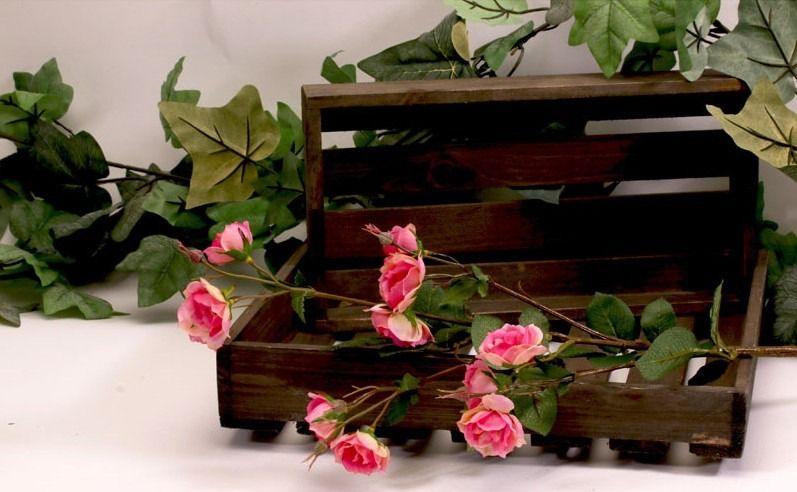 Wild Rose Spray Pink 70cm Artificial Flowers Roses - Lost Land Interiors