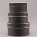 Black Round Hat Boxes Set of 3 - Lost Land Interiors