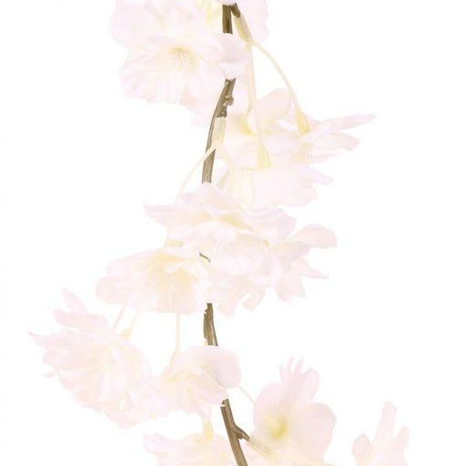 Long  2.1m White Blossom Garland Artificial Blossom Flowers - Lost Land Interiors