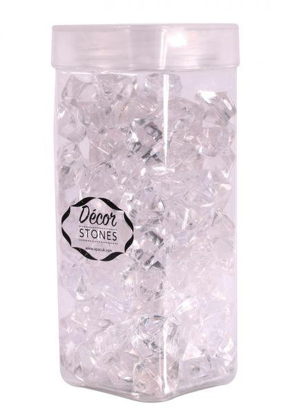 280 Gram Jar of Clear Large Crystal Stones - Lost Land Interiors