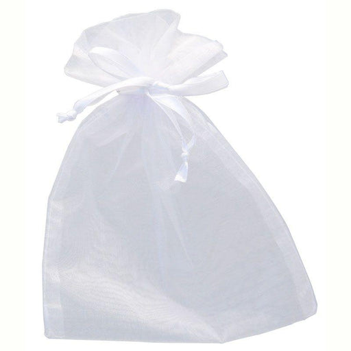 10 x  White Organza Bag Favour Bags12cm x 17cm - Lost Land Interiors