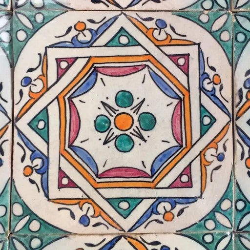 Hand painted Morocco Tiles Ceramic Wall Tile Samia - Lost Land Interiors