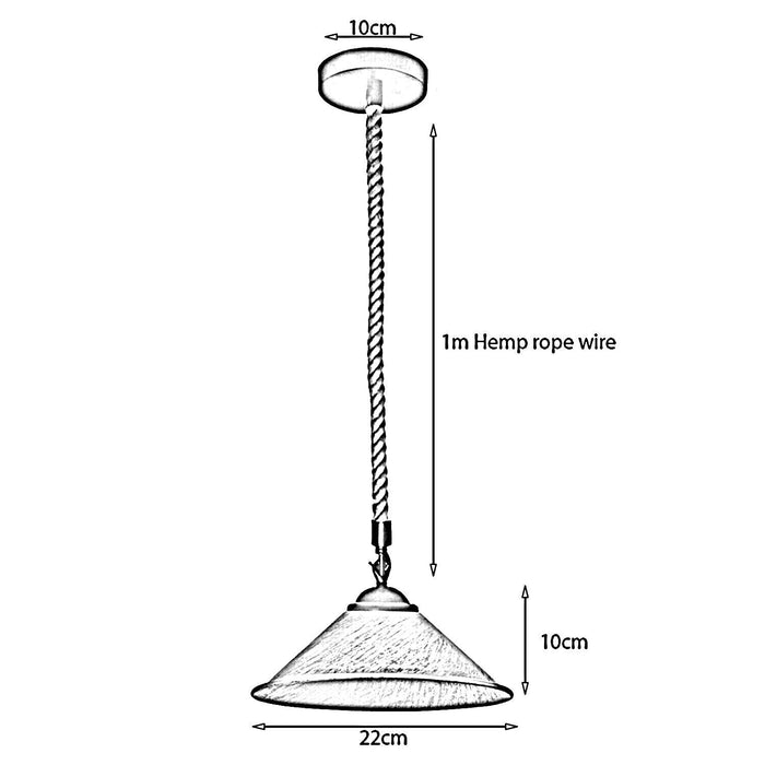 Brushed Silver Hemp Rope Pendant Lamp Shade Kit~2021 - Lost Land Interiors