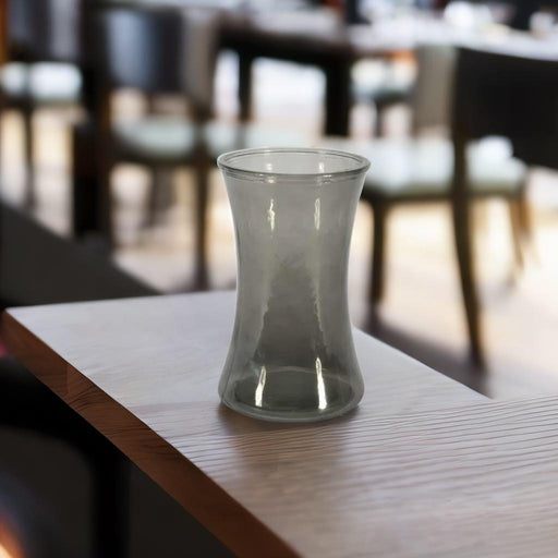 Smokey Grey Hand-Tied Glass Vase (19.8cm x 12.5cm - Lost Land Interiors