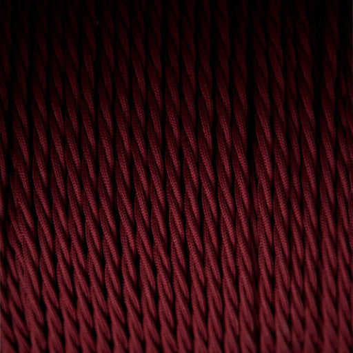 2 Core Twisted Electric Cable Burgandy color fabric 0.75mm~3012 - Lost Land Interiors
