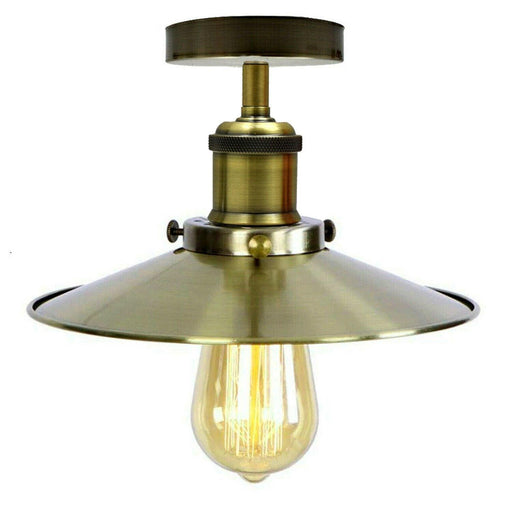 Modern Vintage Industrial Flush Mount Metal Ceiling Light Pendant Light Shade~2202 - Lost Land Interiors