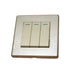 1/2/3 Gang Wall Switch Screw less Brushed Gold/Textured Cream/White Finish UK~3616 - Lost Land Interiors