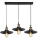 3 Way Modern Black Ceiling Pendant Cluster Light Fitting Industrial Pendant Lampshade~2137 - Lost Land Interiors