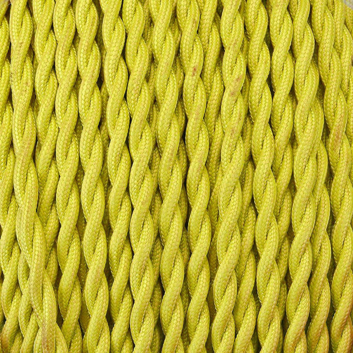 5 Meter 3 Core Braided Twisted Fabric Cable Lighting Flexible Cord Vintage Electric Wire~2027 - Lost Land Interiors