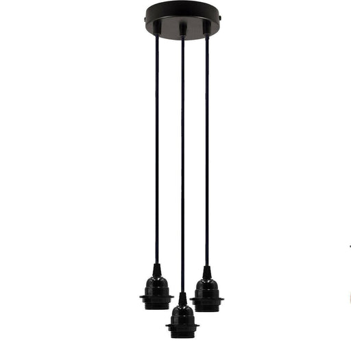 Ceiling E27 DIY Ceiling Rose Light PVC Flex Cluster Pendant Lamp Holder Suspension Set~2278 - Lost Land Interiors
