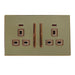 Decorative Gold Glossy Main Plug Sockets Full Range Satin Gold Inserts UK~2310 - Lost Land Interiors