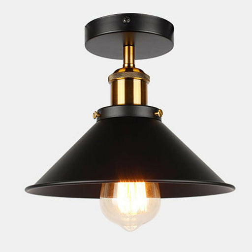Modern Industrial Vintage Style Ceiling Light Fittings Metal Flush Mount Shade~2144 - Lost Land Interiors