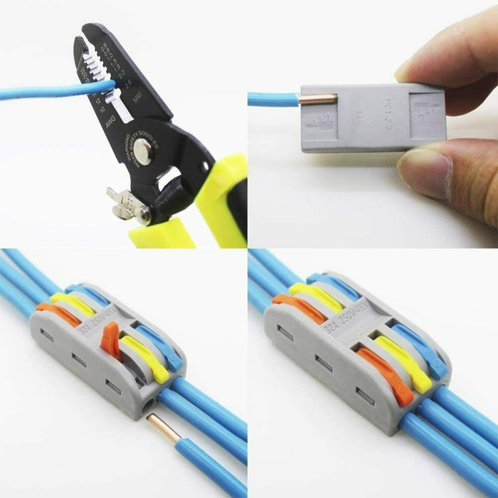 2/3 Way Electrical Connectors Wire Block Clamp Clips Fast Cable Reusable Lever~2163 - Lost Land Interiors