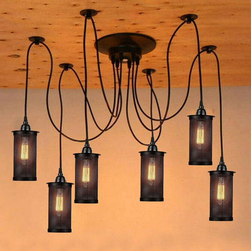 Retro Vintage Chandelier Ceiling Spider Light Industrial Pendant DIY Lamp E27~2165 - Lost Land Interiors