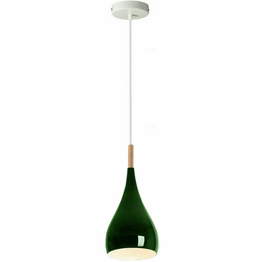 Green colour Retro Style Metal Ceiling Hanging Pendant Light Shade Modern Design~1652 - Lost Land Interiors