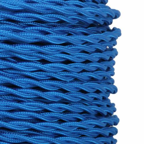 2 Core Twisted Electric Cable Blue color fabric 0.75mm~3020 - Lost Land Interiors