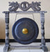 Medium Gong in Stand - 35cm - Black - Lost Land Interiors