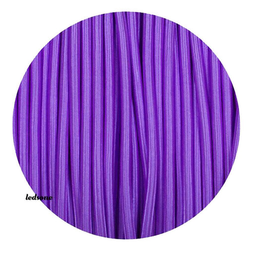 0.75mm 3 core Round Cable Vintage Braided Purple Fabric Light Flex~3182 - Lost Land Interiors