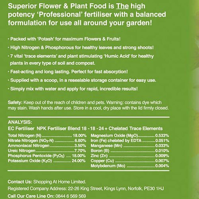 Blooming Fast Superior Soluble Fertiliser 1.25Kg - Lost Land Interiors