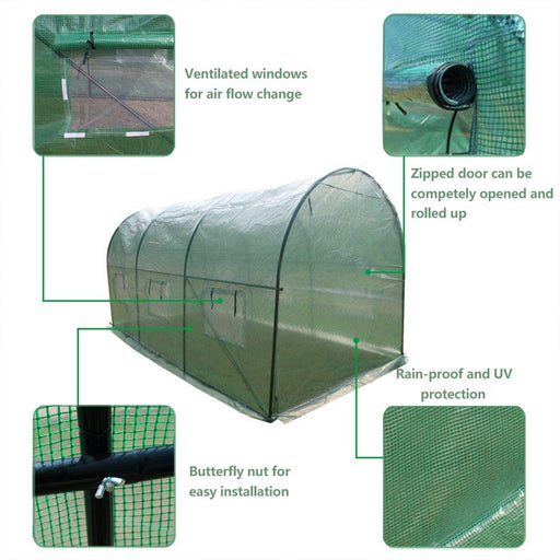 15′x7′x7′ Heavy Duty Greenhouse Plant Gardening Dome Greenhouse Tent - Lost Land Interiors