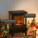Tempered Glass Electric Fireplace Heater Black 1800W - Lost Land Interiors